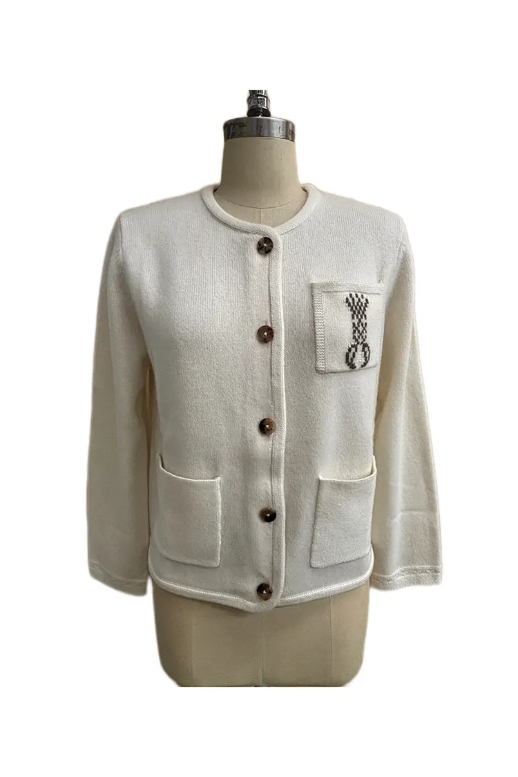 Sweater Cardigan Cropped Wanita